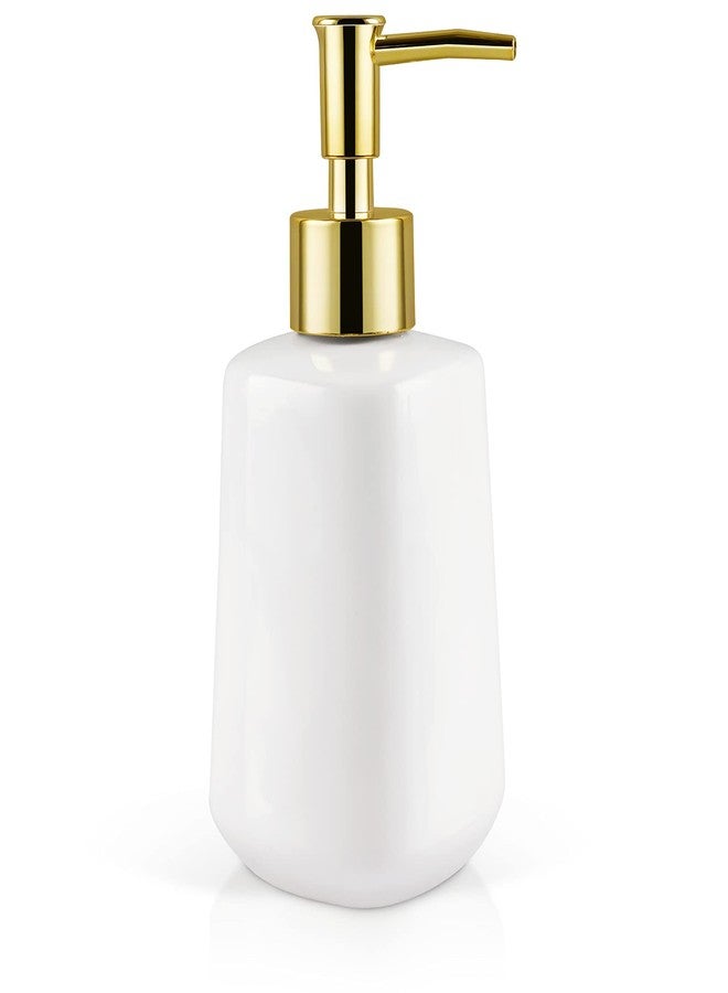 Natheeph Dish Soap Dispenser, Hand Soap Dispenser Ceramic Bottle, Refillable Liquid Great for Kitchen Dish Soap, Hand Soap, Essential Oil & Lotion (Bright White) - Image 1