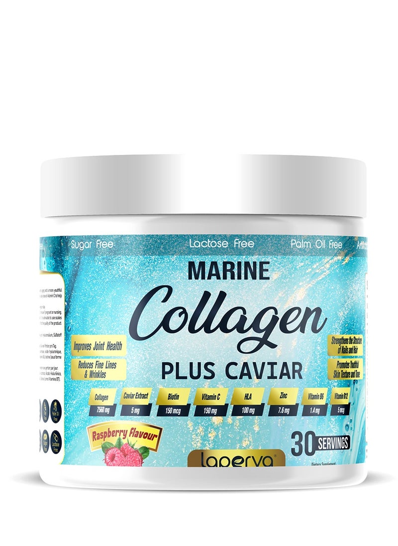 Laperva - Laperva Triple Marine Collagen with Caviar, Powerful Antioxidants, Maintains The Freshness of The Skin, Support Joints, Raspberry Flavor, 270 Gm - Image 1