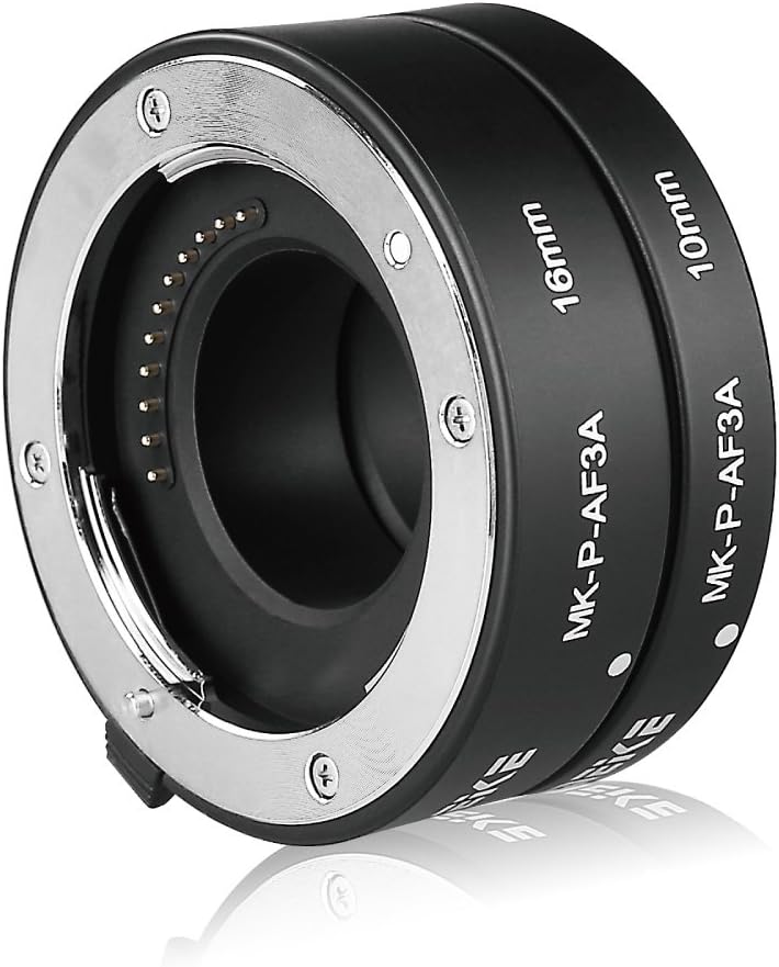 Meke MEIKE MK-P-AF3A Automatic Extension Tube For Olympus Panasonic Micro Four Thirds M4/3 System Camera Lenses 10MM 16MM (Metal Auto Focus Plastic Body) - Image 3