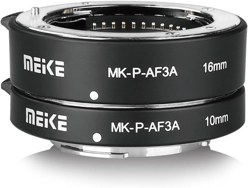 Meke MEIKE MK-P-AF3A Automatic Extension Tube For Olympus Panasonic Micro Four Thirds M4/3 System Camera Lenses 10MM 16MM (Metal Auto Focus Plastic Body) - Image 1