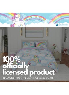 Franco Franco Collectibles My Little Pony Classic Retro Rainbow Bedding 7 Piece Super Soft Comforter and Sheet Set with Sham, Full, (100% Official Licensed Product)  - Image 5