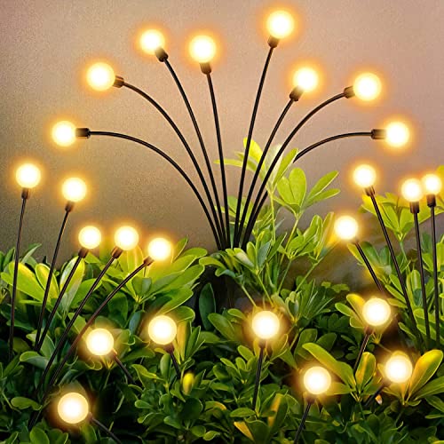 Homehop Solar Light Outdoor Swaying Firefly Garden lamp with 8 Led, Waterproof for Home Decor & Courtyard, Auto On/Off,Warm White (ABS Stainless Steel) - Image 1