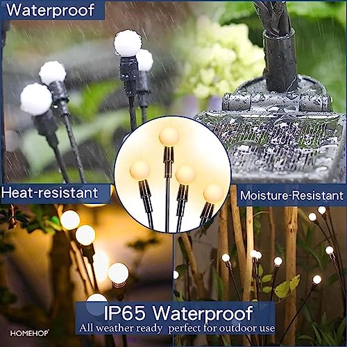 Homehop Solar Light Outdoor Swaying Firefly Garden lamp with 8 Led, Waterproof for Home Decor & Courtyard, Auto On/Off,Warm White (ABS Stainless Steel) - Image 4