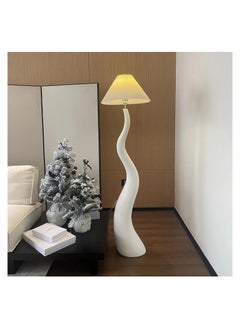 AWD Twisted Pleated Floor Lamp, Curved Floor Standing Lamp with Pleated Lampshade LED Tricolored Bulb Plug, Side Standing Floor Light for Living room, Bedroom, Home, Office Decor.  - Image 5