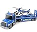 Dwi Dowellin 27 Large Friction Powered Police Truck Toy with Car and HelicopterSemi Truck Toys for 3 4 5 6 Years Old Toddlers Kids Boys Girls Gift - Image 3