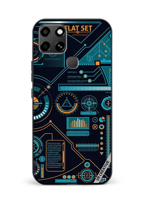 Protective Case Cover For Infinix Smart 6 Abstract Design Multicolour