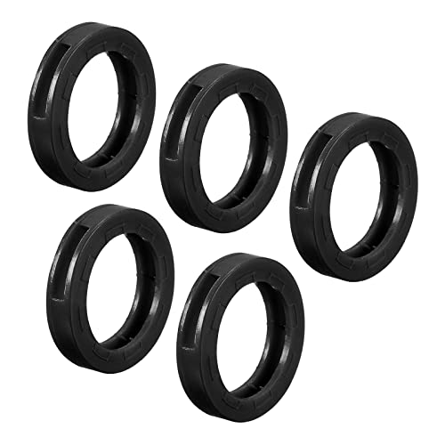 PATIKIL Key Cap Cover Rings, 10Pcs 24mm Keys Identifier Coding Tags Silicone Sleeve for Office House Apartment Black - Image 1