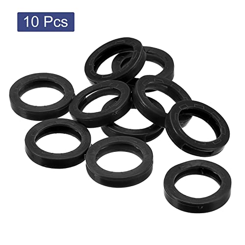 PATIKIL Key Cap Cover Rings, 10Pcs 24mm Keys Identifier Coding Tags Silicone Sleeve for Office House Apartment Black - Image 3