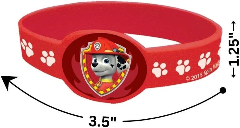 Unique أساور باو باترول المطاطية بألوان متنوعة 350 × 125 عبوة من 4 أساور للأطفال متينة من الفينيل هدايا ممتعة لحفلات الأطفال رائعة للحفلات والفعاليات - Image 2