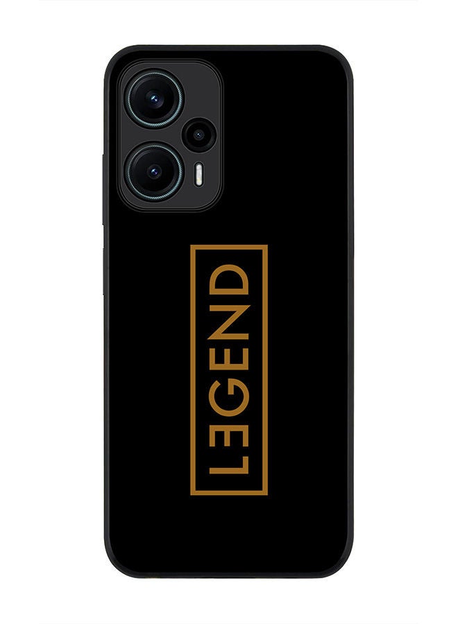 Stylizedd Rugged Black edge case for Xiaomi Poco F5 5G / Xiaomi Redmi Note 12 Turbo 5G Slim fit Soft Case Flexible Rubber Edges Anti Drop TPU Gel Thin Cover - Legend - Image 1