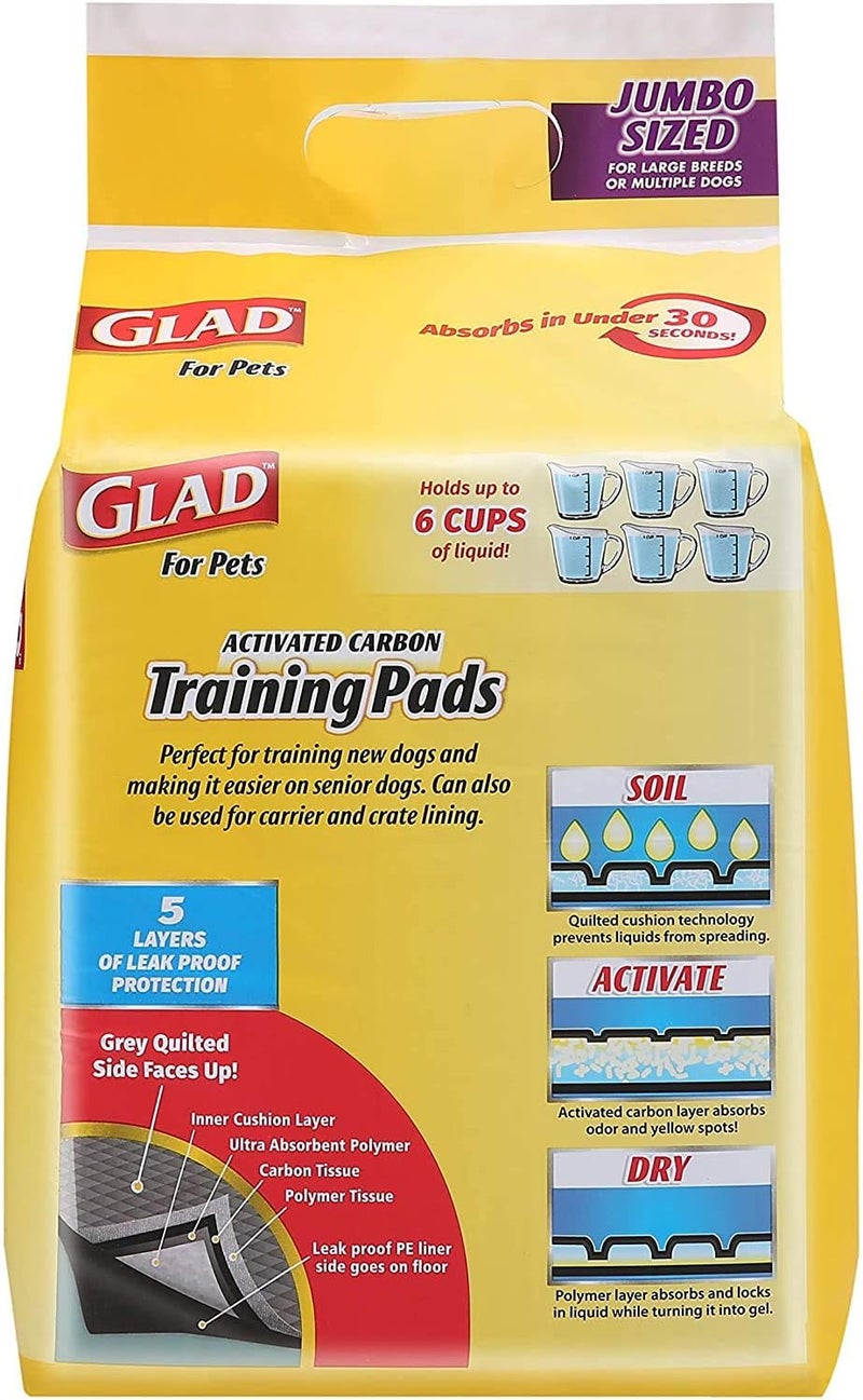 Glad for Pets Black Charcoal Puppy Pads | Puppy Potty Training Pads That Absorb & NEUTRALIZE Urine Instantly | New & Improved Quality - Image 3