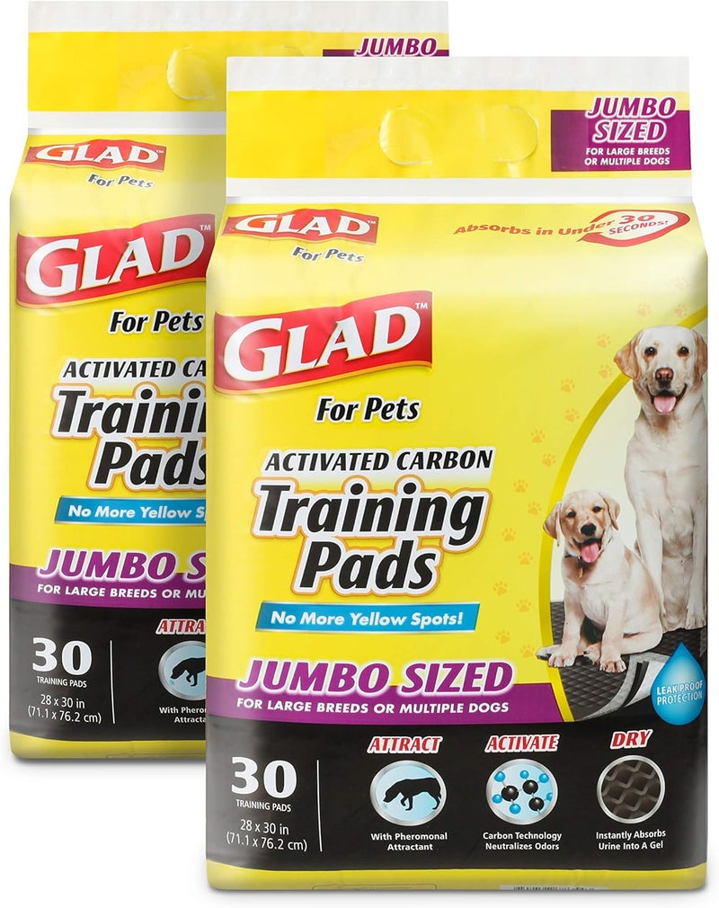 Glad for Pets Black Charcoal Puppy Pads | Puppy Potty Training Pads That Absorb & NEUTRALIZE Urine Instantly | New & Improved Quality - Image 1