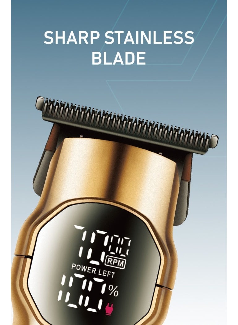 Moxedo مجموعة العناية 3 في 1 من موكسييدو ريفونيكس - ماكينة حلاقة كهربائية قابلة لإعادة الشحن بدون سلك برأس شفرة T وشاشة LED ومنفذ شحن USB-C للأنف والجسم والوجه - Image 3