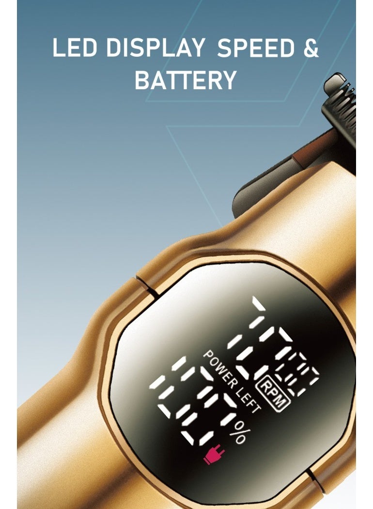 Moxedo مجموعة العناية 3 في 1 من موكسييدو ريفونيكس - ماكينة حلاقة كهربائية قابلة لإعادة الشحن بدون سلك برأس شفرة T وشاشة LED ومنفذ شحن USB-C للأنف والجسم والوجه - Image 4