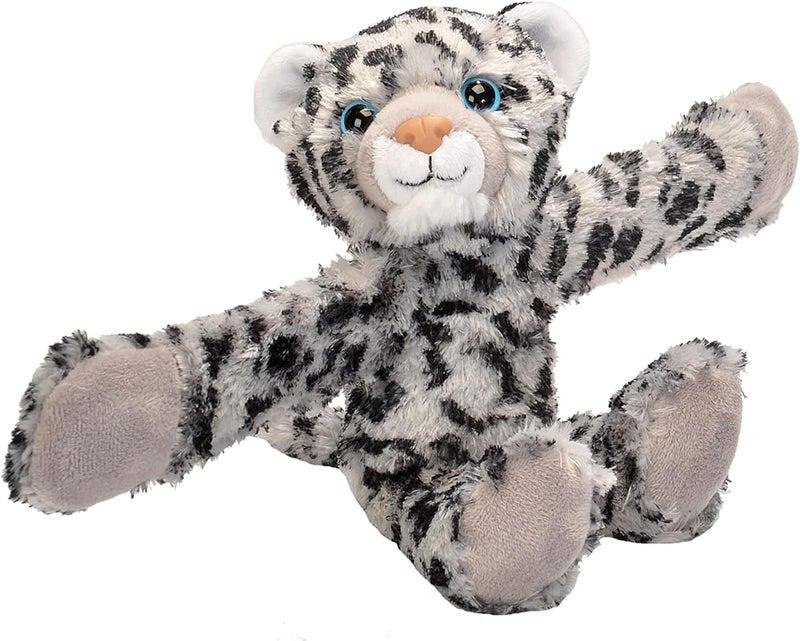 Huggers, Snow Leopard Plush Toy, Slap Bracelet, Stuffed Animal, Kids Toys, 8 inches