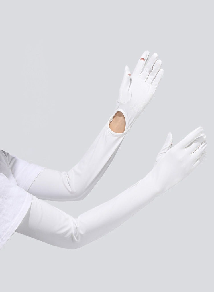 فلاي رود زوج واحد من قفازات الحماية من الشمس الطويلة للذراع التي تعمل باللمس، قفازات قيادة واقية من الشمس بعامل حماية من أشعة الشمس 50+ مناسبة للرياضات الخارجية وركوب الدراجات