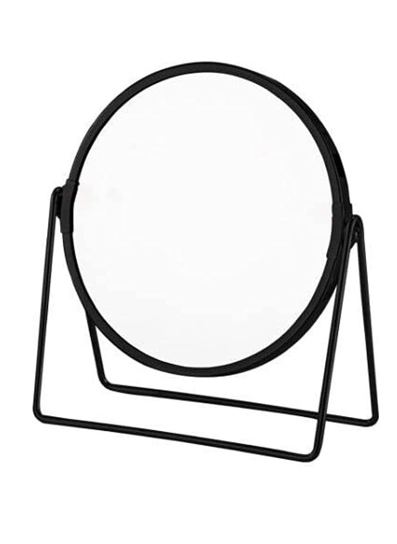 Cool Baby Style COOLBABY Makeup Mirror, Round Swivel Desktop Stand Mirror, 360°Rotation Double Sided Dressing Table Mirro (Black)  - Image 1