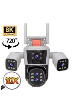 FIPKA 4MP 8k Wifi Outdoor 360 Ptz Camera Five Lens Four Screen 10x Optical Zoom Auto Tracking Security Wireless Network Cctv Camera  - Image 1