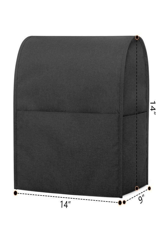 Luxja Dust Cover Compatible with 4.5-Quart and 5-Quart Stand Mixer, Cloth Cover with Pockets for Stand Mixer and Extra Accessories, Black - Image 5