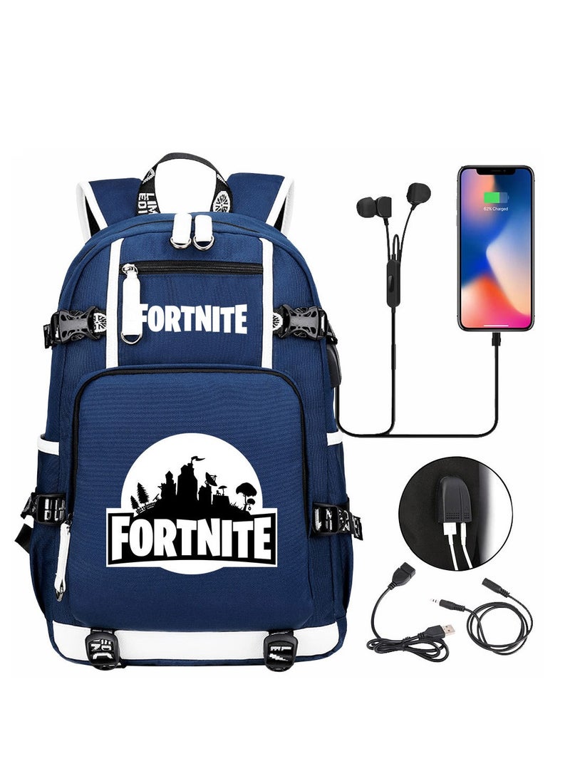 FORTNITE Printed Cartoon Youth Large Capacity Men's and Women's Shoulders 