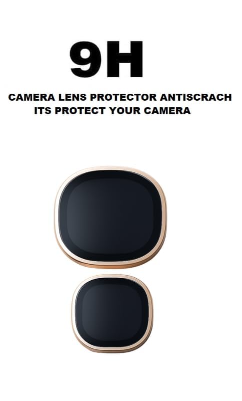 FabeKee Camera Lens Frame Glass Compatible with Tempered Glass Aluminum Alloy Frame Individual Camera Lens Protector Cover (Gold, Vivo Y400 Pro 5G) - Image 2
