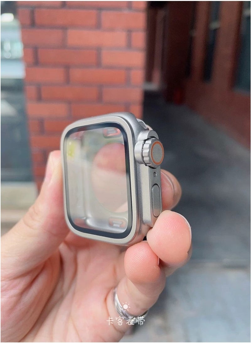 Compatible for Apple Watch Series 7/8/9 41mm 360° Protective Case with Tempered Glass Screen Protector, Unique Design Integrated Protective Hard PC Waterproof Case With Back Cover, iWatch 7/8/9 41mm  - Image 2