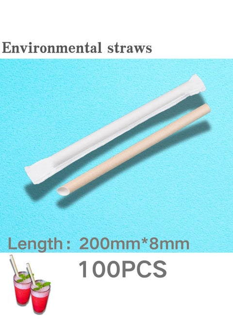 Disposable PapeDisposable Paper Wrapped Straws White 100PCSr Wrapped Straws White 100PCS