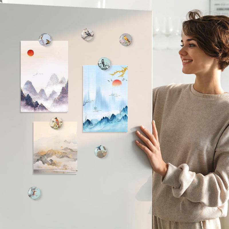 MORCART 16PCS Bird Fridge Magnets, Cute Decoration for Refrigerator Locker Whiteboard Decorative Magnetic Board Cabinets Classroom Office Cubicle - Image 3