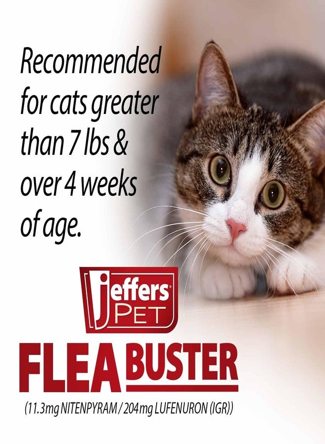 Jeffers Pet Flea Buster Chewable Tablets for Cats and Kittens 7-15 lbs, Tuna Flavor Supplements, Monthly Cat Flea Support, Made in USA, Easy to Feed Cat Tablets, Travel Friendly - 6 Count - Image 5