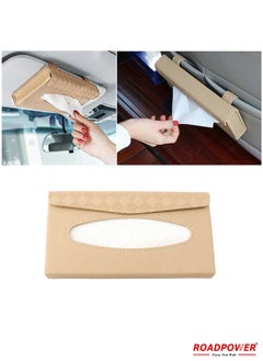 RoadPower Visor Tissue Holder Hanging  For Car Napkin Paper  For Seat Back And Sun Visor Beige  - Image 5