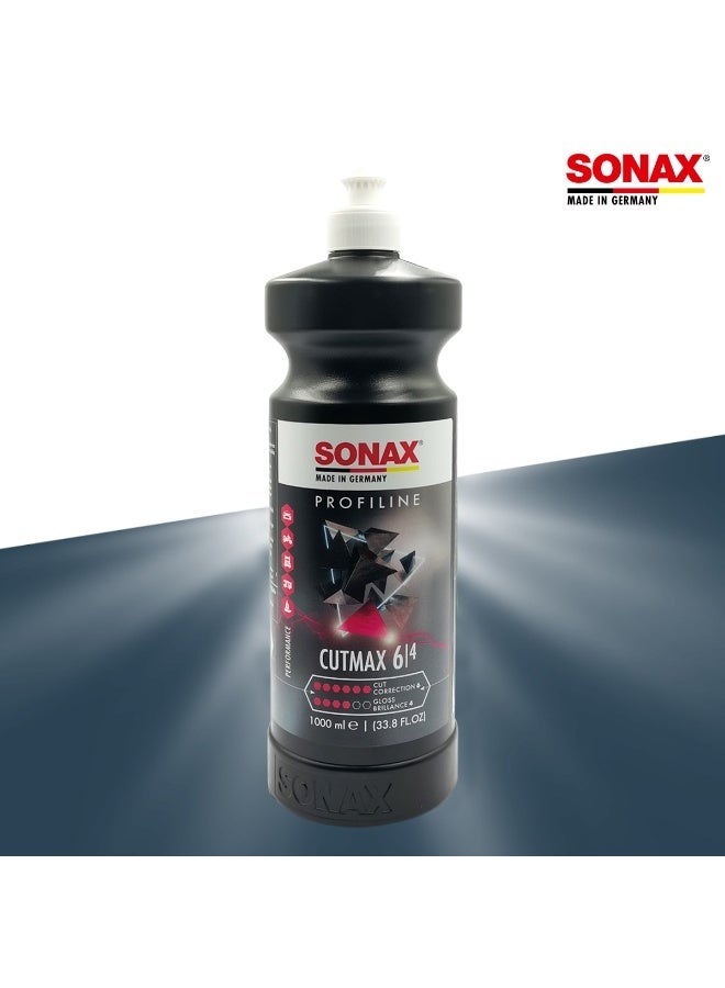 سوناكس مركب التلميع الخشن SONAX Profiline CutMax 6/4 (سعة 1000 مل) - محلول تلميع طلاء السيارات وإزالة الخدوش - Image 2