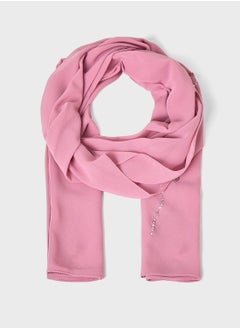 Khizana Floral Diamante  Long Hijab Scarf  - Image 1