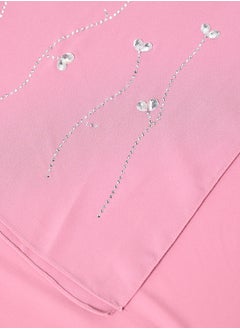 Khizana Floral Diamante  Long Hijab Scarf  - Image 2