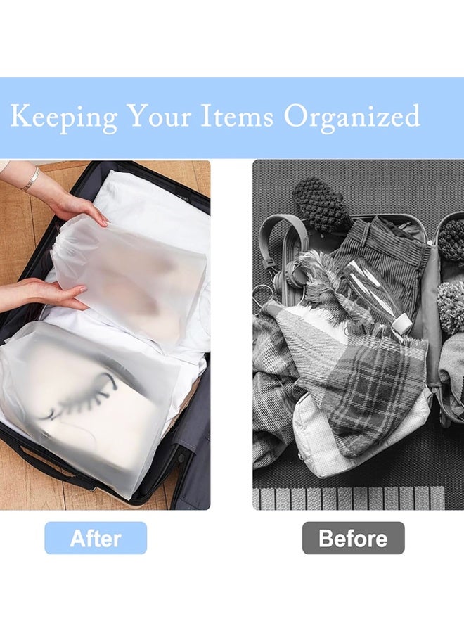 12 قطعة من حقائب الأحذية للسفر، حقائب أحذية سفر شفافة برباط للتعبئة ومنظمة أحذية مقاومة للماء والغبار للنساء والرجال، أدوات أساسية محمولة للسفر - Image 3