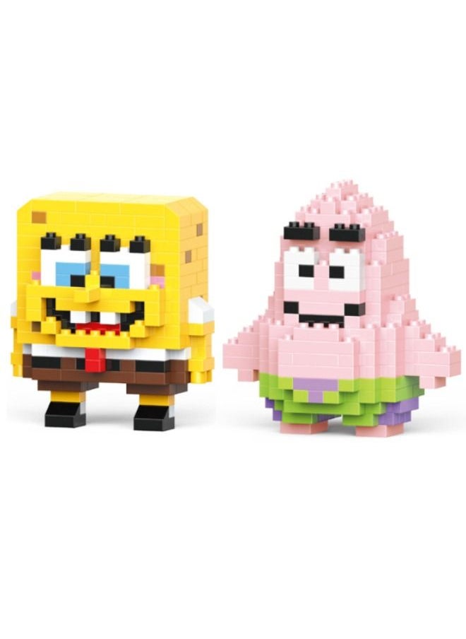 LELE BROTHER - Set Of 2 Spongebob Building Bricks Set, Age 14 And Up, 368 Pieces In Total - Image 1