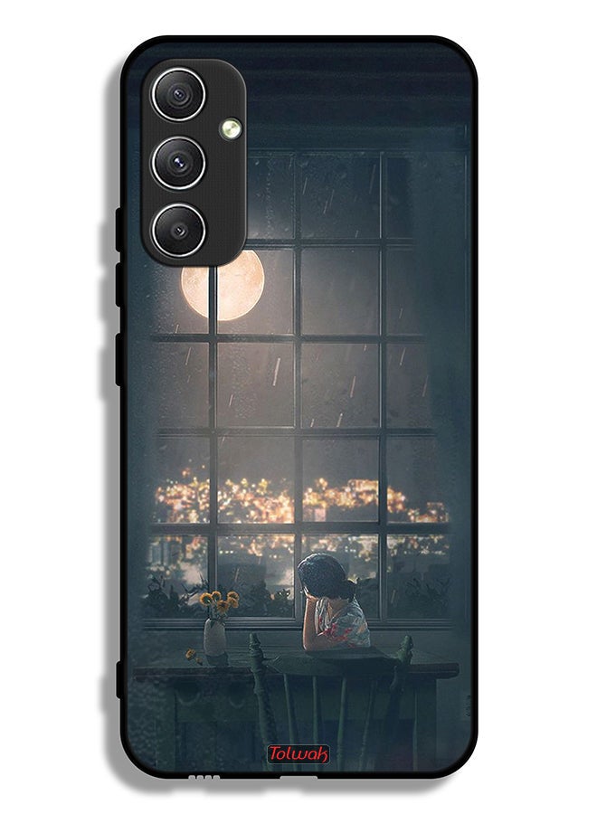 Tolwak غلاف واقي لسامسونج جالاكسي A34 5G يحمل فن النظر إلى القمر - Image 1