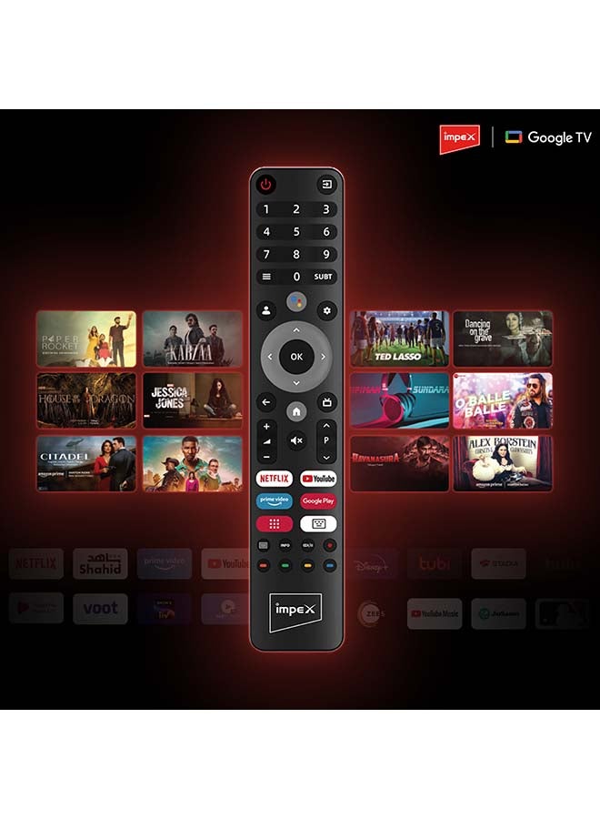 Impex 85 Inch 4K Ultra HD Smart QLED Google TV, Frameless Design, Dolby Audio,Voice Control Remote, Support Wi-Fi, Bluetooth, Optical, HDMI ARC With eARC& USB evoQ 85S4QLC2 black - Image 5