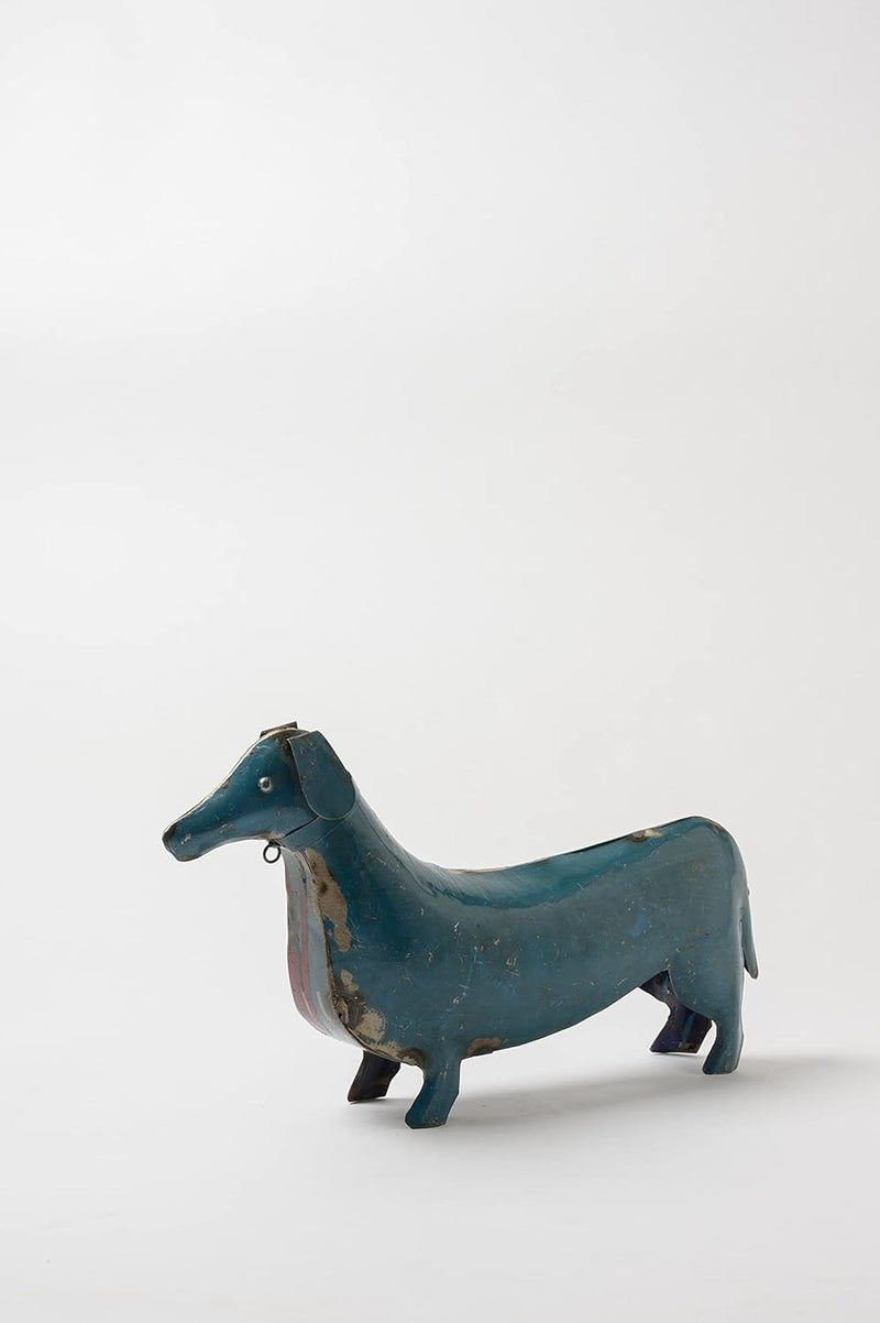 DaCultur De Kulture Handcrafted Reclaimed Iron Vintage Dog Decorative Collectible Figurine showpiece Beautify Home Office Holiday dcor Blue Dog - Image 4