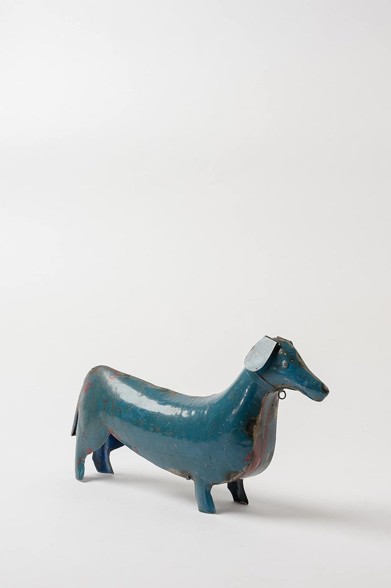 DaCultur De Kulture Handcrafted Reclaimed Iron Vintage Dog Decorative Collectible Figurine showpiece Beautify Home Office Holiday dcor Blue Dog - Image 2