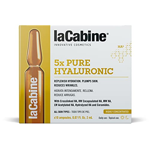La Cabine laCabine 5x Pure Hyaluronic Ampoule Serum for an antiaging plumping effect with 5 Types of Hyaluronic Acid and Ceramides - Image 1