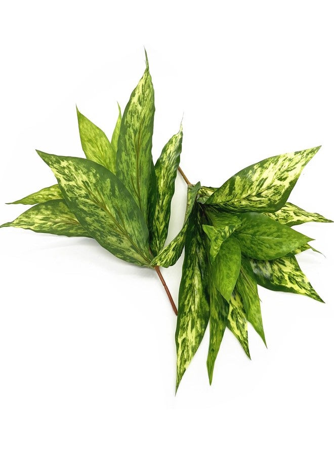 LOVENIMEN Artificial Magnolia Plants Decoration, Fake Agave Plastic Grass Faux Greenery Plant UV Resistant Shrubs for Indoor Outdoor Home Garden Porch Christmas Wedding Table Décor Yellow 2 Pack - Image 4