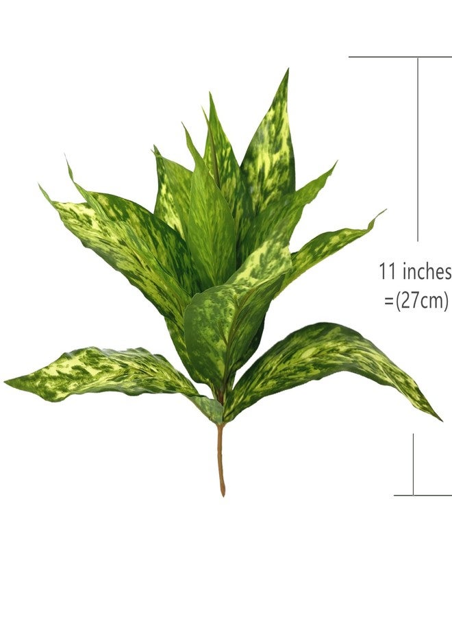 LOVENIMEN Artificial Magnolia Plants Decoration, Fake Agave Plastic Grass Faux Greenery Plant UV Resistant Shrubs for Indoor Outdoor Home Garden Porch Christmas Wedding Table Décor Yellow 2 Pack - Image 5
