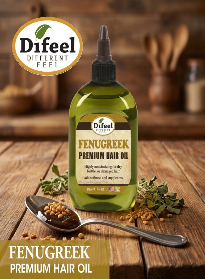 Difeel Fenugreek Premium Hair Oil 7.1 Ounce - Fenugreek Oil for Hair, Pre or Post Shampoo Treatment for All Hair Types - Image 3