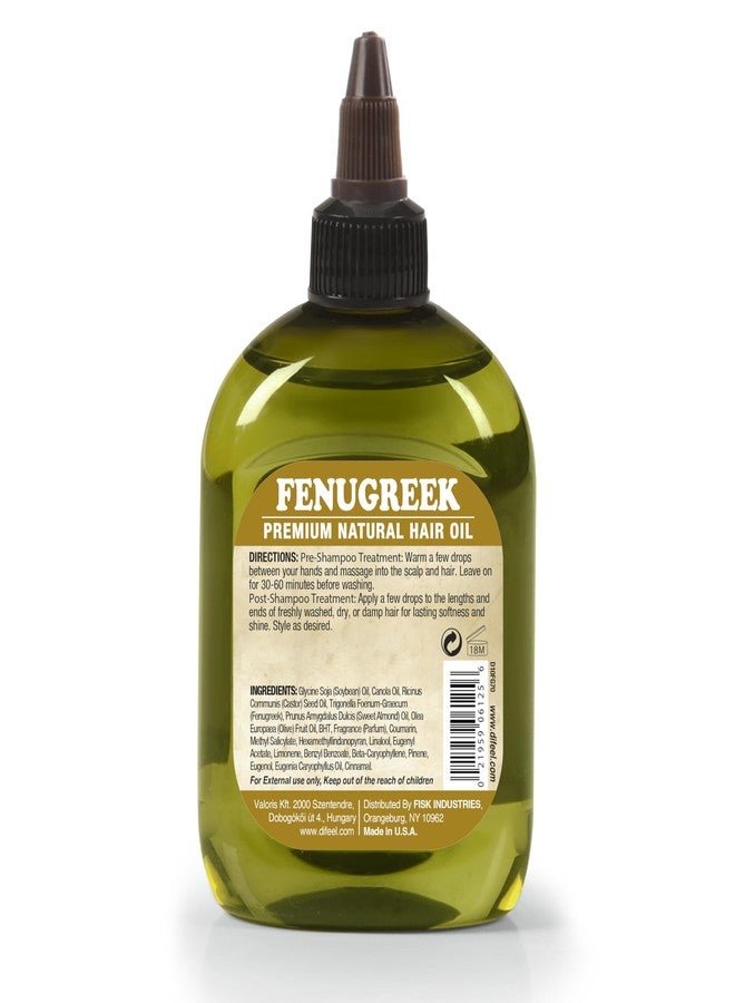 Difeel Fenugreek Premium Hair Oil 7.1 Ounce - Fenugreek Oil for Hair, Pre or Post Shampoo Treatment for All Hair Types - Image 2