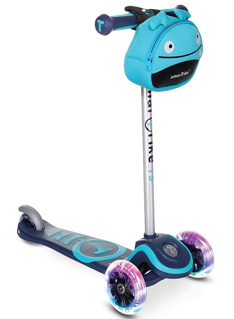 smart trike SmarTrike Scooter T3 Blue w/Safety Gear - Image 1