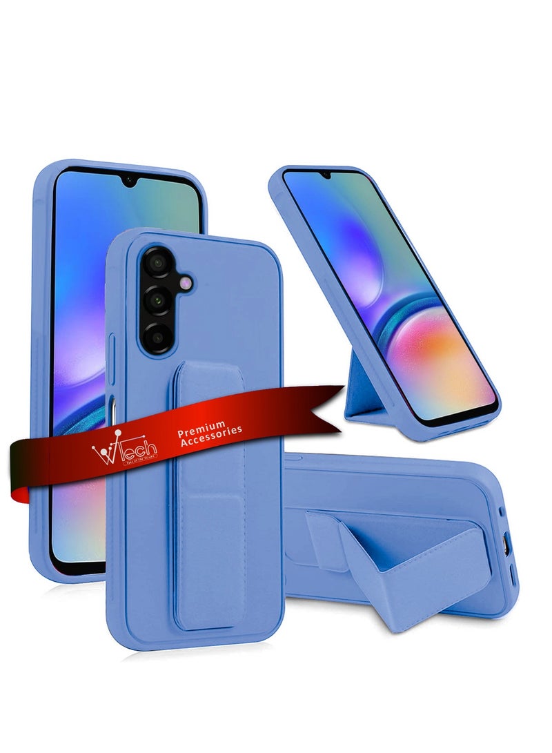 Wtech Hand Grip Foldable Magnetic Kickstand Wrist Strap Finger Grip With Built-In Iron Case Cover For Samsung Galaxy A05s 4G 2023 Sky Blue - Image 1