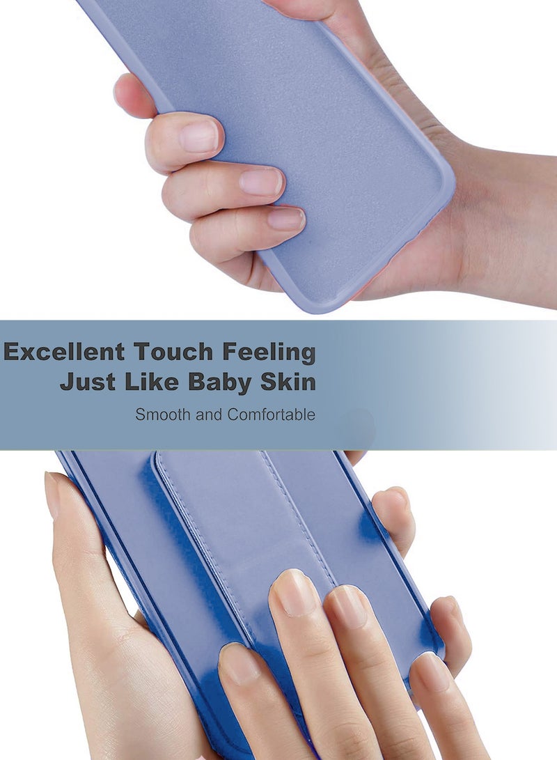 Wtech Hand Grip Foldable Magnetic Kickstand Wrist Strap Finger Grip With Built-In Iron Case Cover For Samsung Galaxy A05s 4G 2023 Sky Blue - Image 4