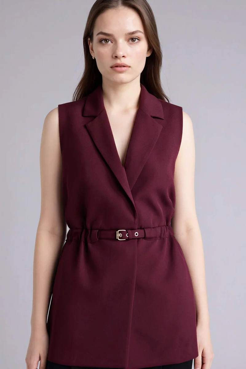 ديفاكتو Slim Fit Jacket Collar Vest