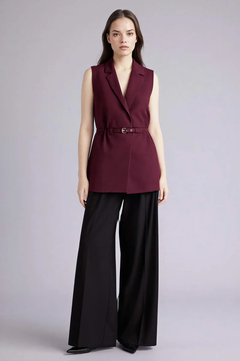 ديفاكتو Slim Fit Jacket Collar Vest