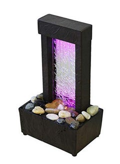 Nature's Mark Nature's Mark 10" H Crackled Glass Light Show Tabletop Water Fountain with Natural River Rocks and Color Changing LED Lights (Corded)  - Image 2